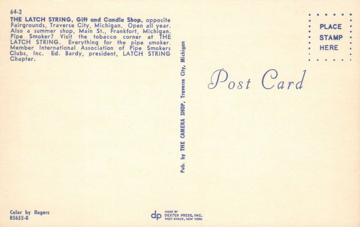 The Latch String - Vintage Postcard